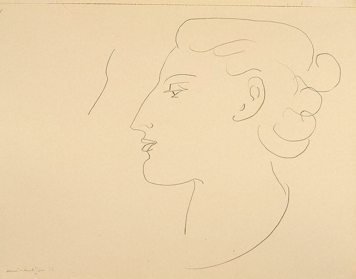 Henri Matisse - Woman in Profile. Turned to the Left 1935
